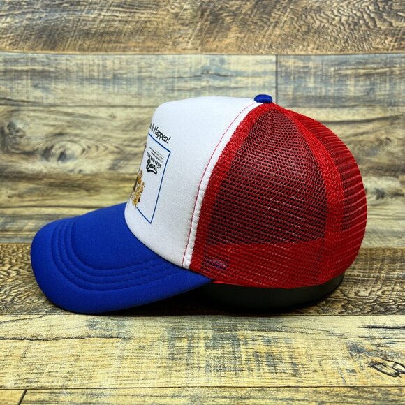 The Bad News Bears Unisex Trucker Hat Blue Snapback 70s Baseball Comedy Cap - Picture 4 of 8